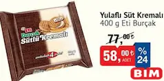 ETİ BURÇAK YULAFLI SÜT KREMALI BİSKÜVİ 400 G fiyat ve kampanya bilgisi
